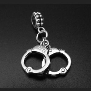 Handcuffs Charms bracelet charms beads fits pandora, European bracelets